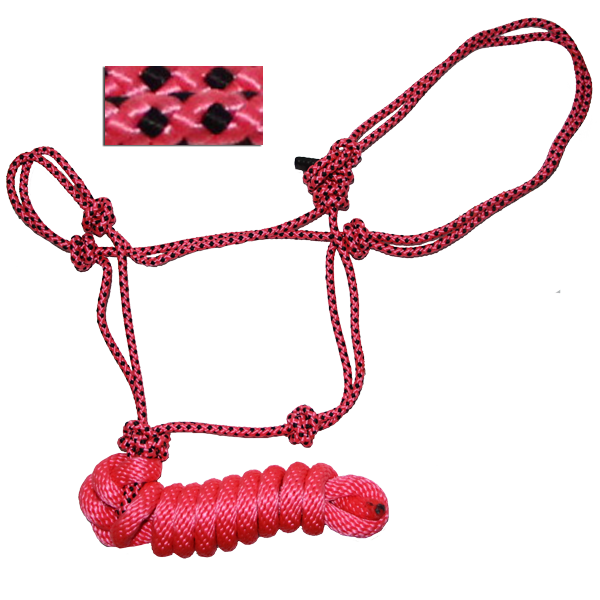 HALTER/LEAD MTN PINK/BLACK