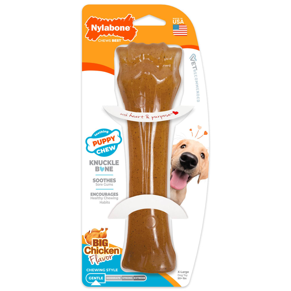 Nylabone Puppy Chew Bone Chicken Flavored Souper