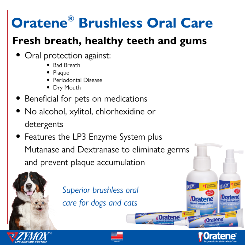 Zymox Oratene Enzymatic Brushless Toothpaste Gel 2.5oz