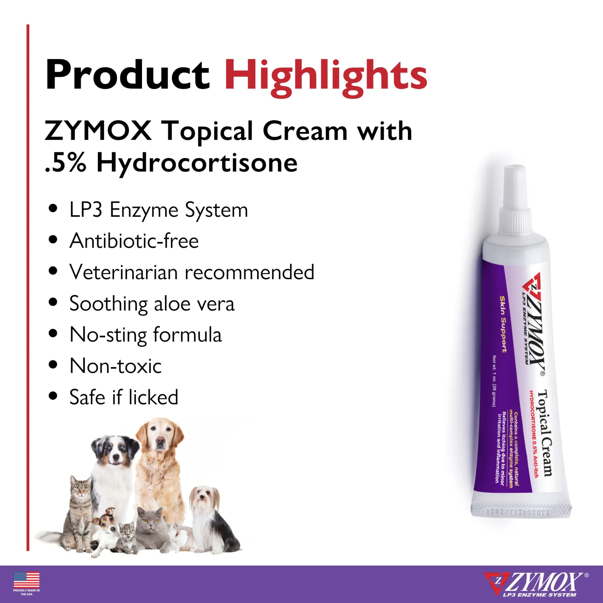 ZYMOX® Topical Cream with .5% Hydrocortisone 1oz