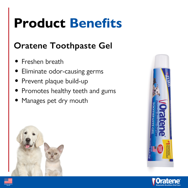 Zymox Oratene Enzymatic Brushless Toothpaste Gel 2.5oz