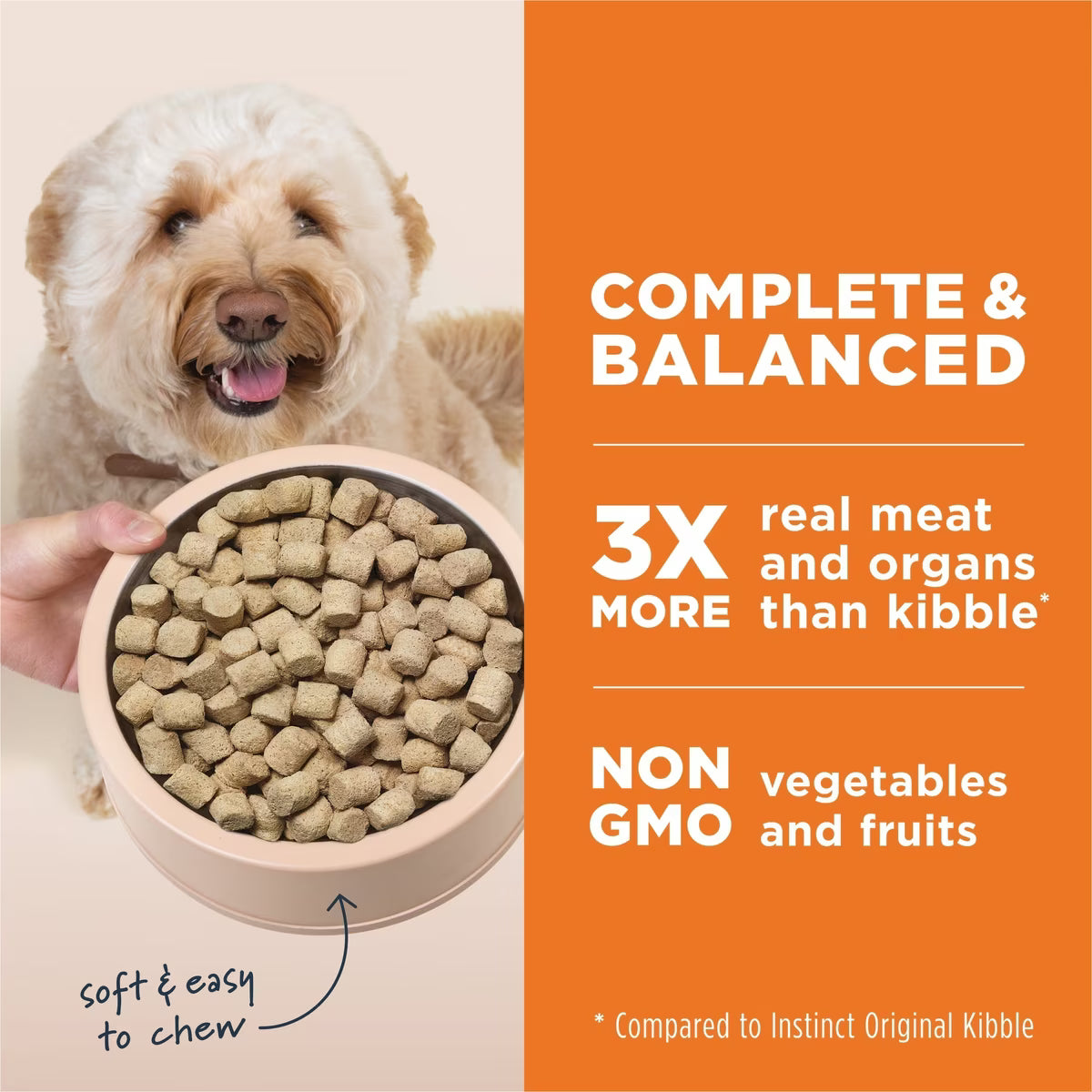 Instinct FreshDried Bites Grass-Fed Lamb Recipe Grain-Free Adult Freeze-Dried Dog Food 3 oz