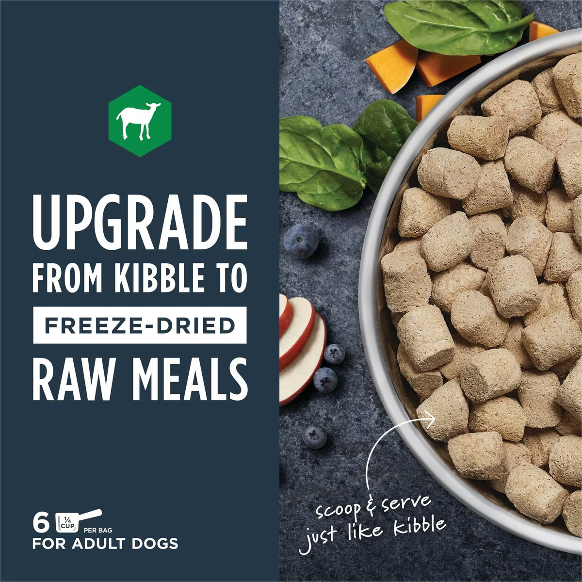 Instinct FreshDried Bites Grass-Fed Lamb Recipe Grain-Free Adult Freeze-Dried Dog Food 3 oz