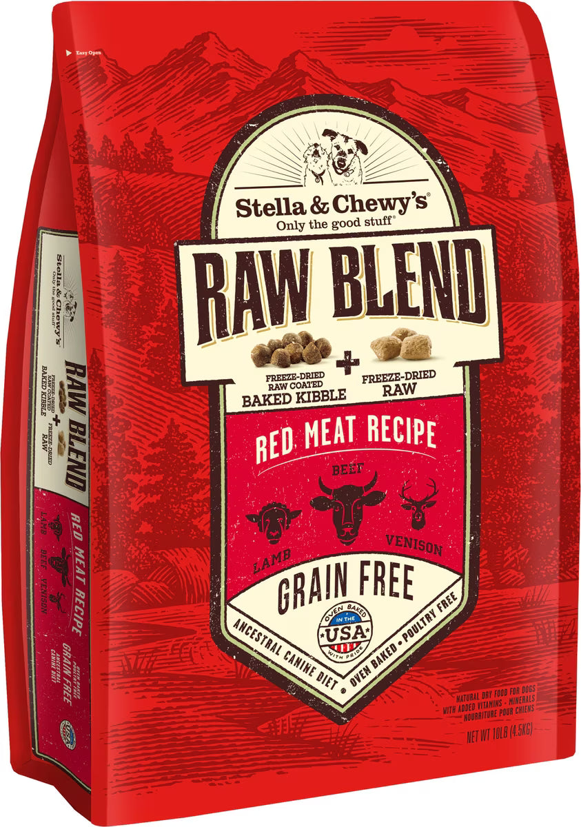 Stella & Chewy's Raw Blend Dry Dog Food - Red Meat 10lb