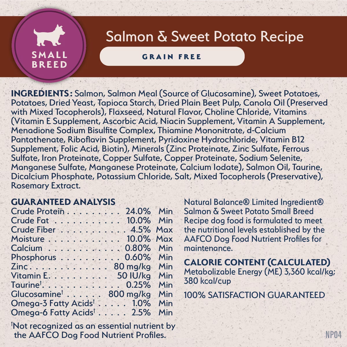 Natural Balance Grain-Free Salmon & Sweet Potato Small Breed Bites Recipe Dry Dog Food 12lb