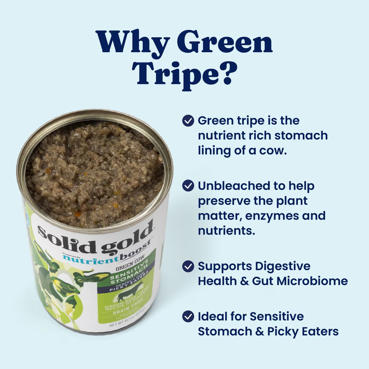 Solid Gold Green Cow Beef Tripe Loaf Grain-Free Wet Dog Food, 13.2-oz can 6 pack