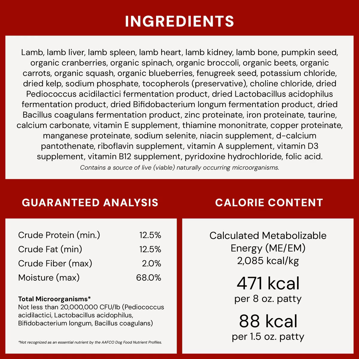 STELLA AND CHEWY'S Dandy Lamb Frozen Raw Dinner Patties for Dogs 3 lb