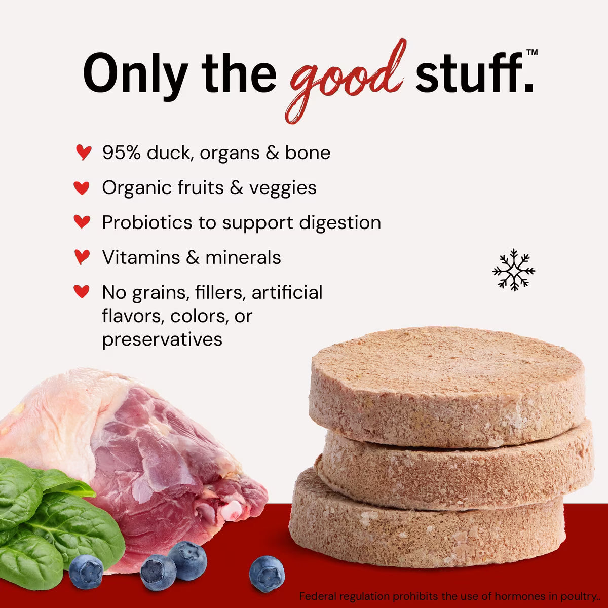Stella & Chewy's Duck Duck Goose Patties Frozen Raw Dog Food 6lb