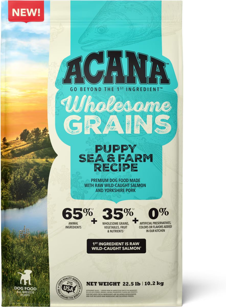 ACANA Wholesome Grains Puppy Sea & Farm Dry Dog Food 22.5lb