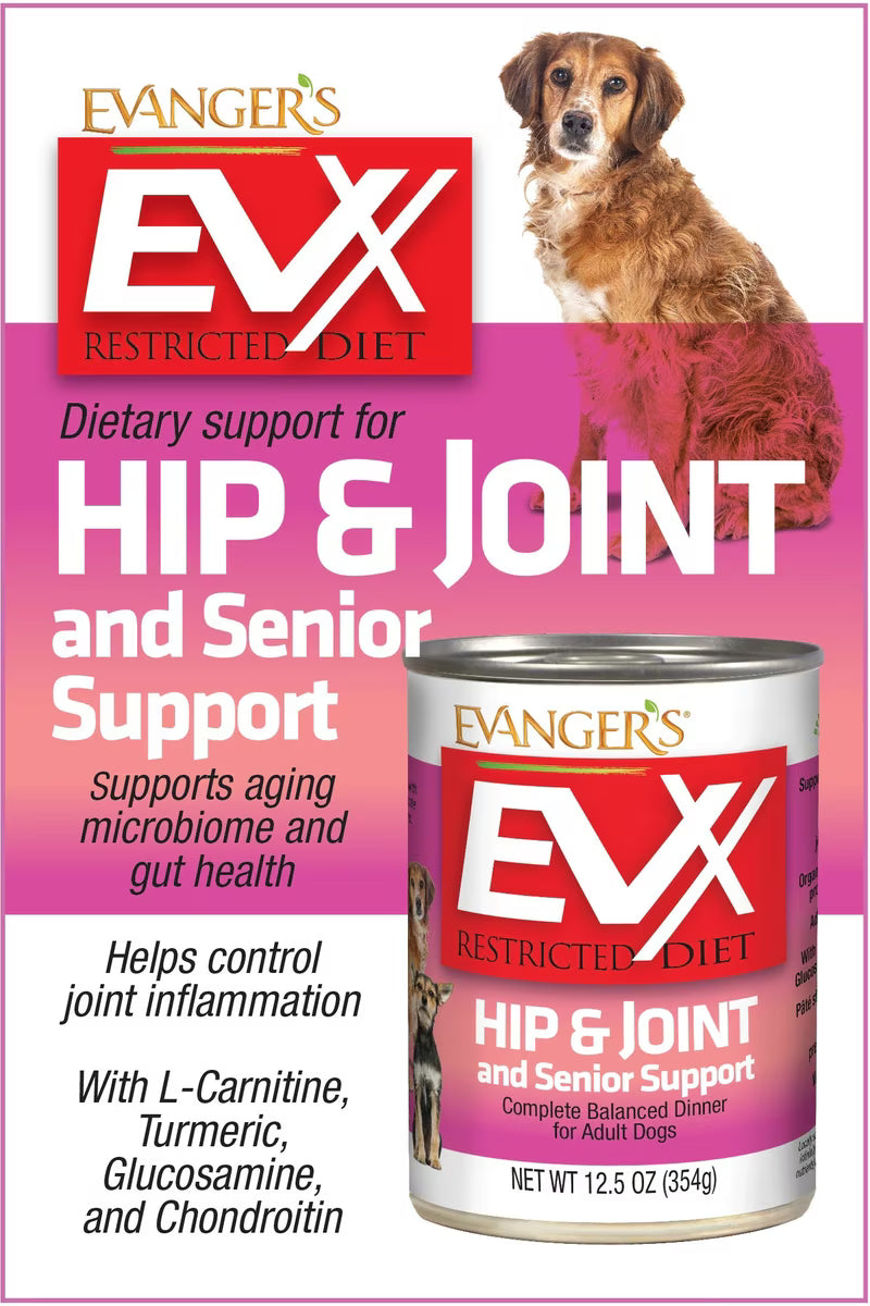 Evanger's EVX Restricted Diet Hip & Joint & Senior Support Salmon Flavor Pate Wet Dog Food 12.5