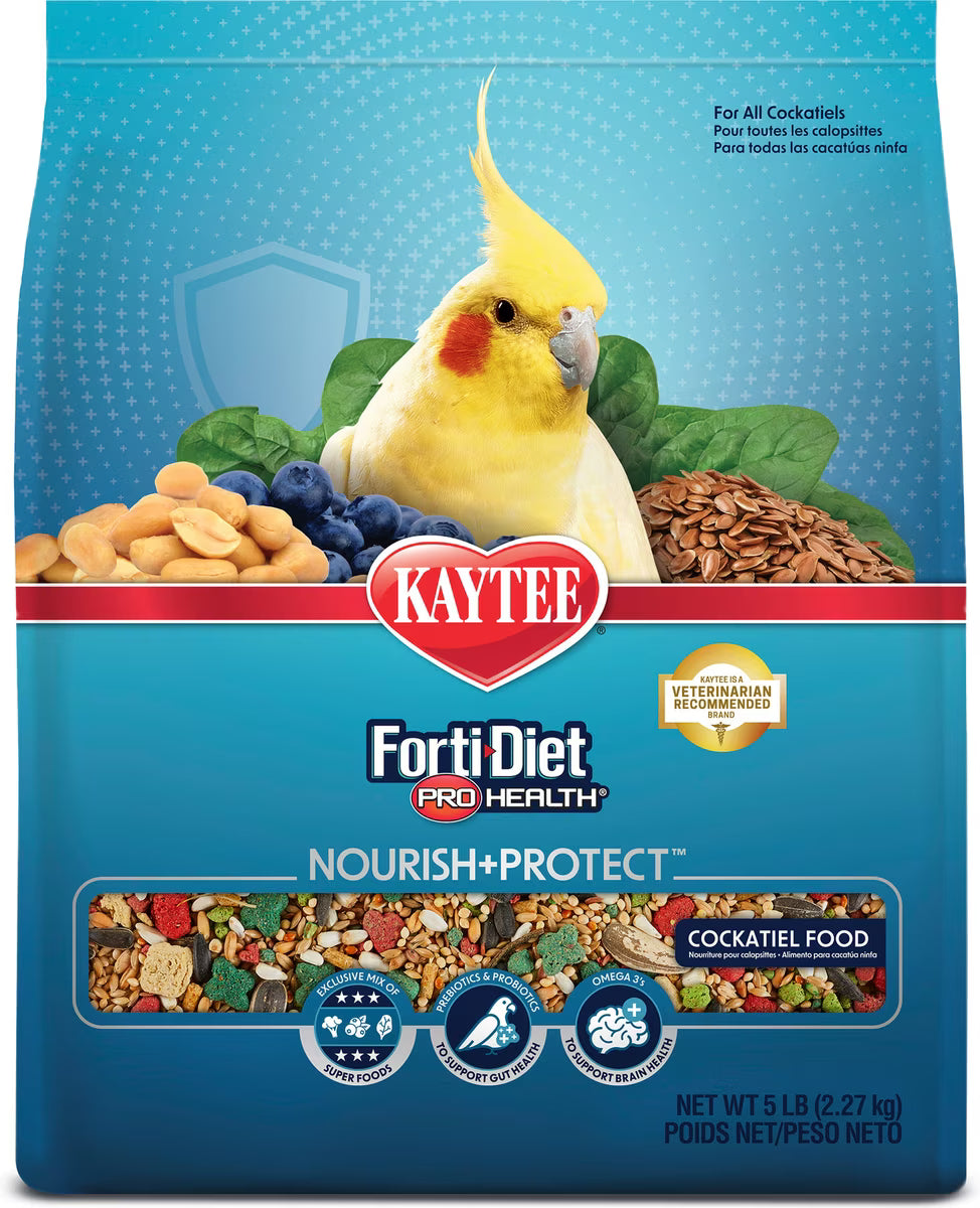 Kaytee Forti-Diet Pro Health Nourish + Protect Cockatiel Food 5lb