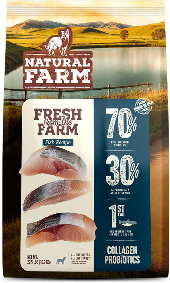 Natural Farm Fresh Salmon Recipe with Collagen Dry Dog Food, 22.5-lb bag