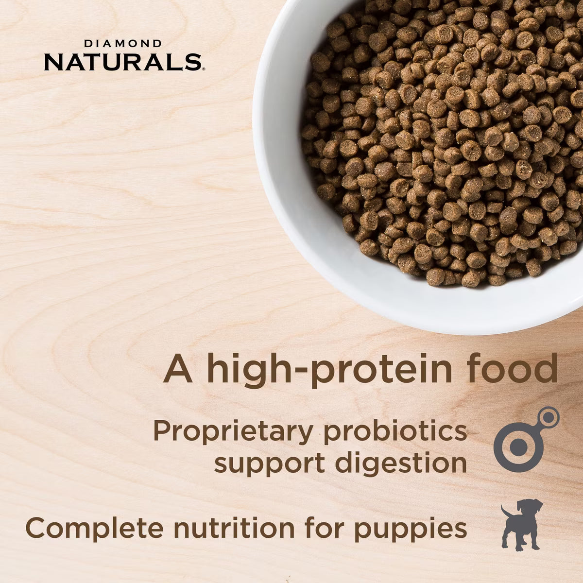 Diamond Naturals Small & Medium Breed Puppy Chicken & Rice Formula Dry Dog Food 40lb