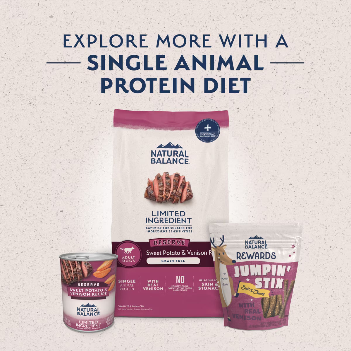Natural Balance Limited Ingredient Grain-Free Sweet Potato & Venison Recipe Dry Dog Food 12lb
