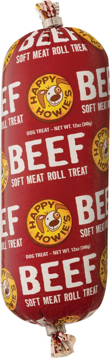 Happy Howie's Beef Meat Soft & Chewy Dog Roll 12oz