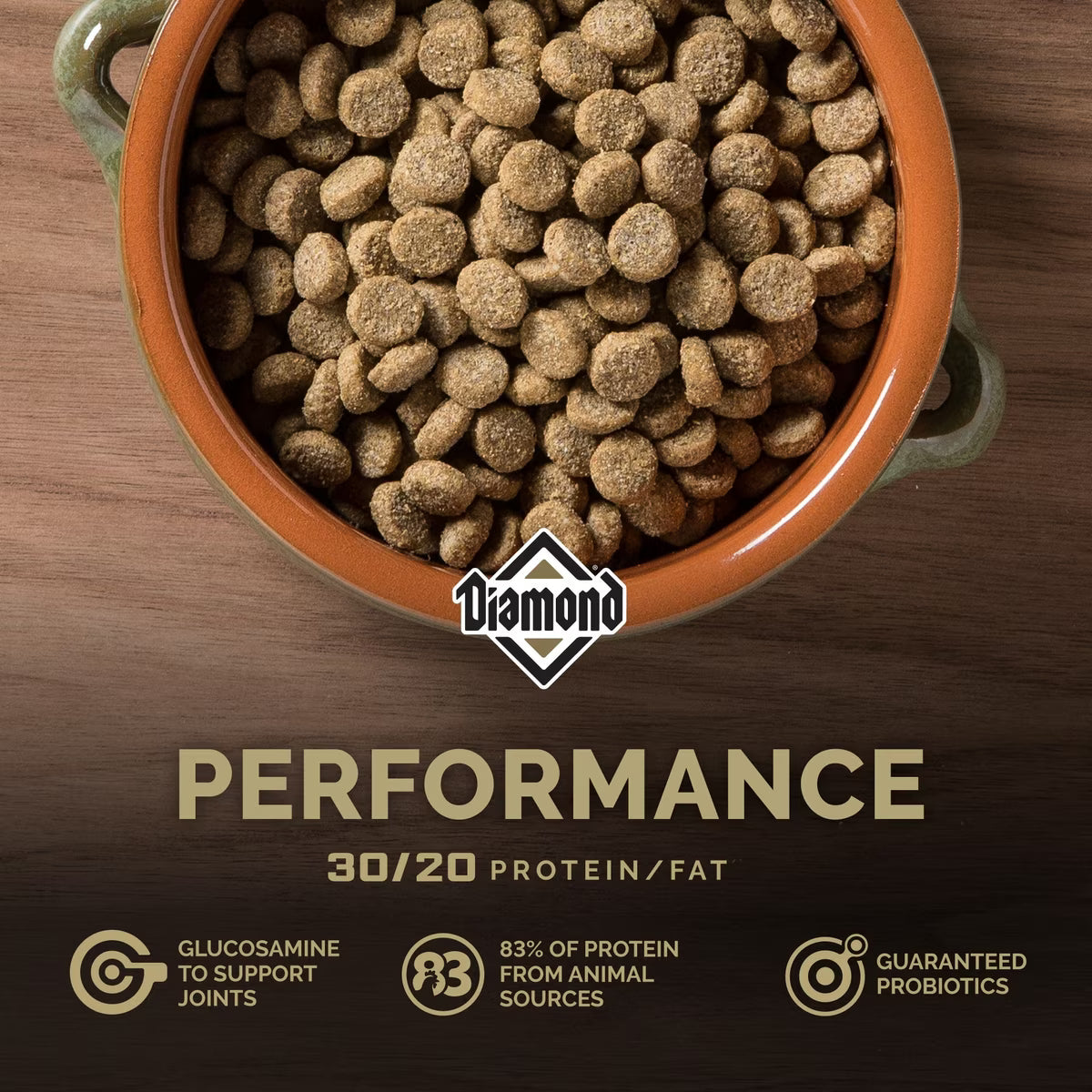 Diamond Performance All Life Stages 30/20 High Protein Formula for Highly Active, Hard Working & Athletic Dogs Dry Food 40lb