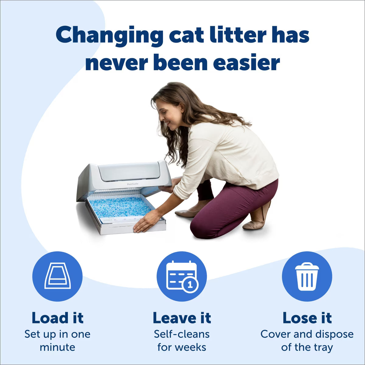 PetSafe Disposable Crystal Cat Litter Tray Scoop Free 1 pack