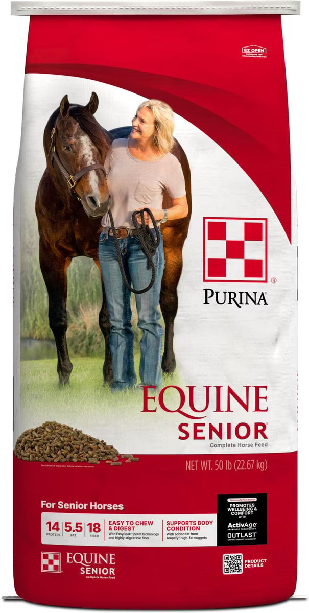 Purina Equine Senior Horse Feed 50lb