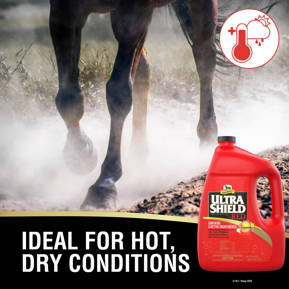 Absorbine UltraShield Red Insecticide & Repellent Horse Fly Spray 1 gallon