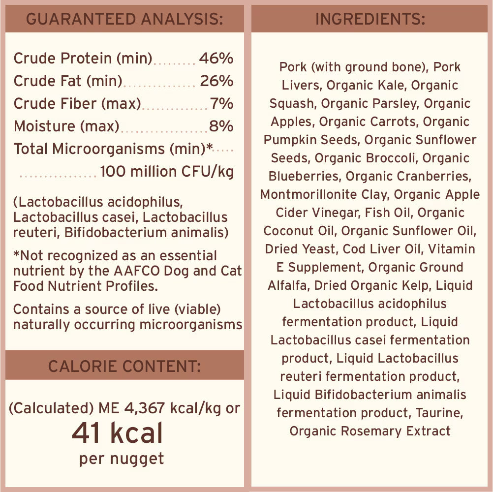 Primal Pork Formula Nuggets Grain-Free Raw Freeze-Dried Dog Food 5.5oz
