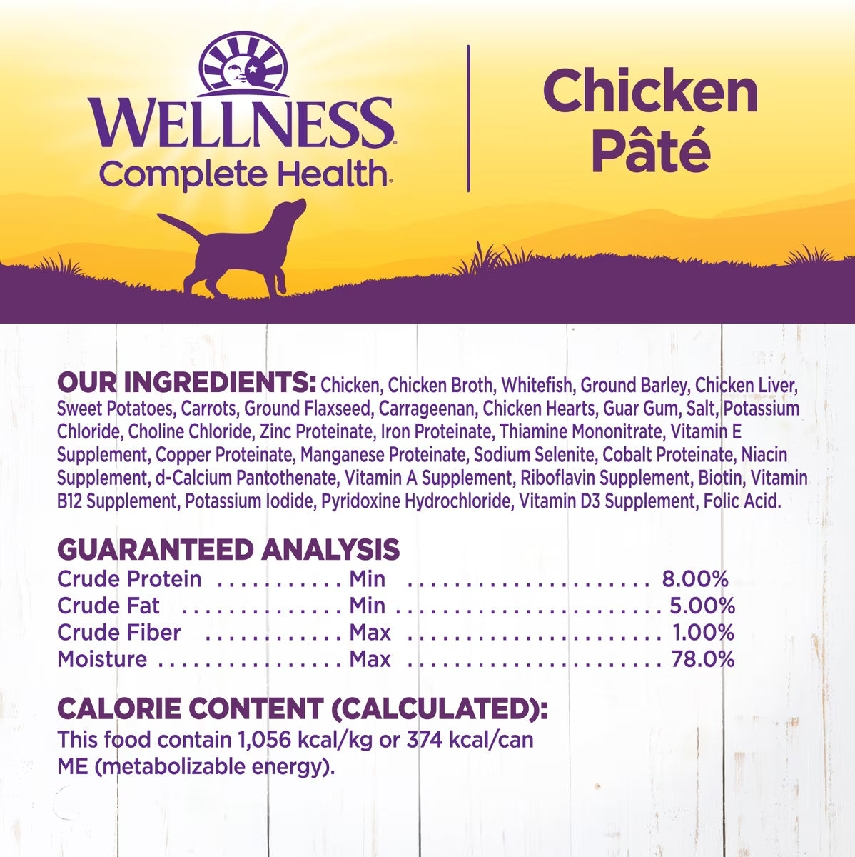 Wellness Complete Health Chicken & Sweet Potato Recipe Canned Dog Food 12.5oz
