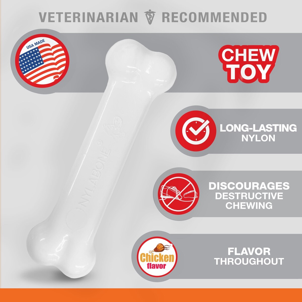 Nylabone Power Dog Chew Chicken Flavored Petite