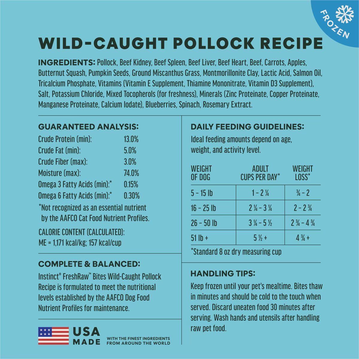 Instinct FreshRaw Bites Wild-Caught Pollock Recipe Dog Food 5.4 lbs