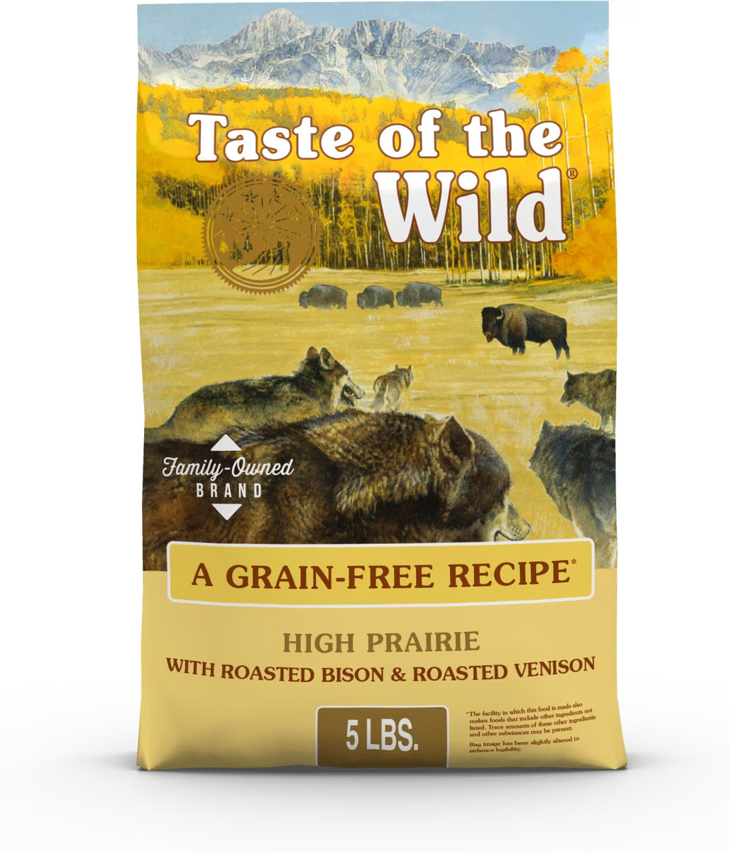 Taste of the Wild High Prairie Adult High Protein Grain-Free Recipe with Roasted Bison & Roasted Venison Dry Dog Food 5lb