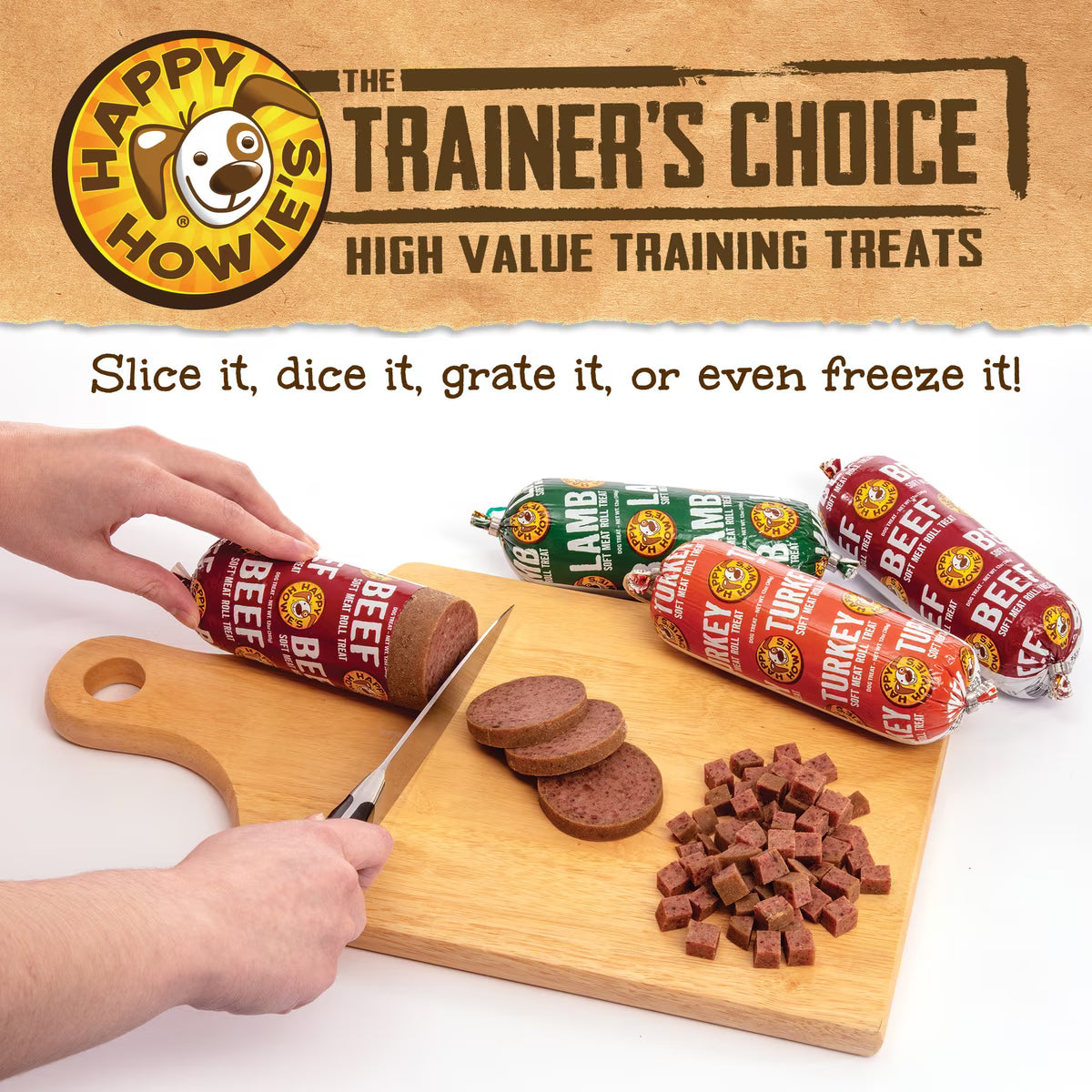 Happy Howie's Beef Meat Soft & Chewy Dog Roll 12oz