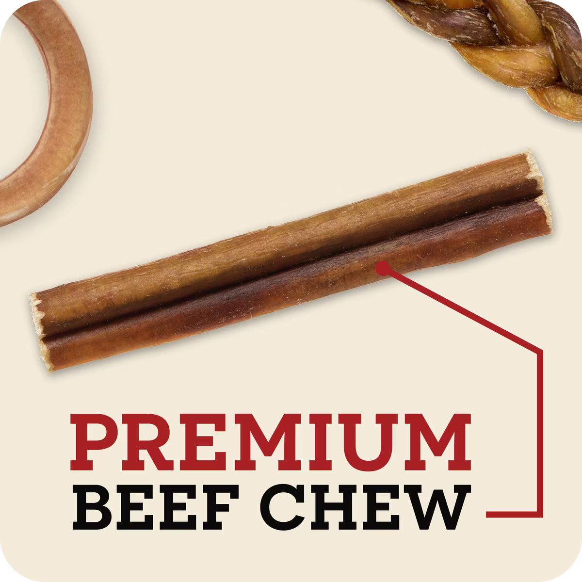 Redbarn 7" Odor-Free Bully Stick Dog Treat