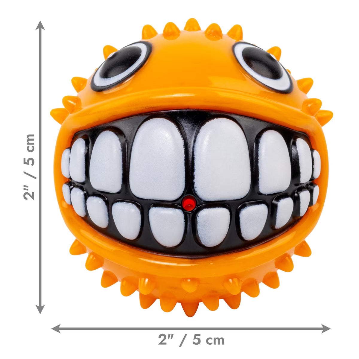 Kong Grinz Puffer Fish Squeaky Ball Dog Toy Small