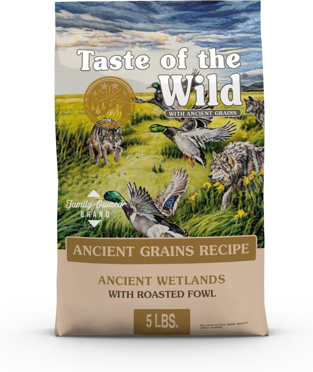 Taste of the Wild Ancient Wetlands All Life Stages Roasted Fowl & Ancient Grains Recipe Dry Dog Food 5lb