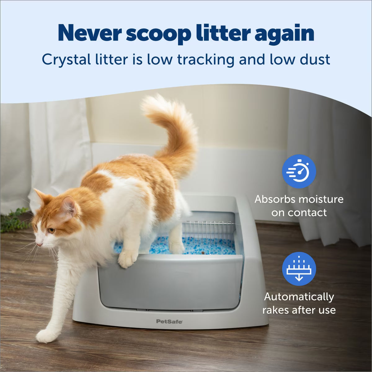 PetSafe Scoop Free Crystal Self-Cleaning Litter Box