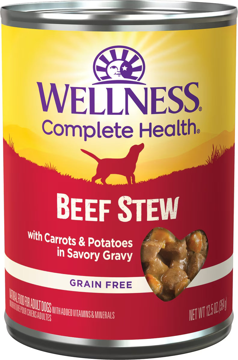 Wellness Beef Stew with Carrots & Potatoes Grain-Free Canned Dog Food 12.5oz