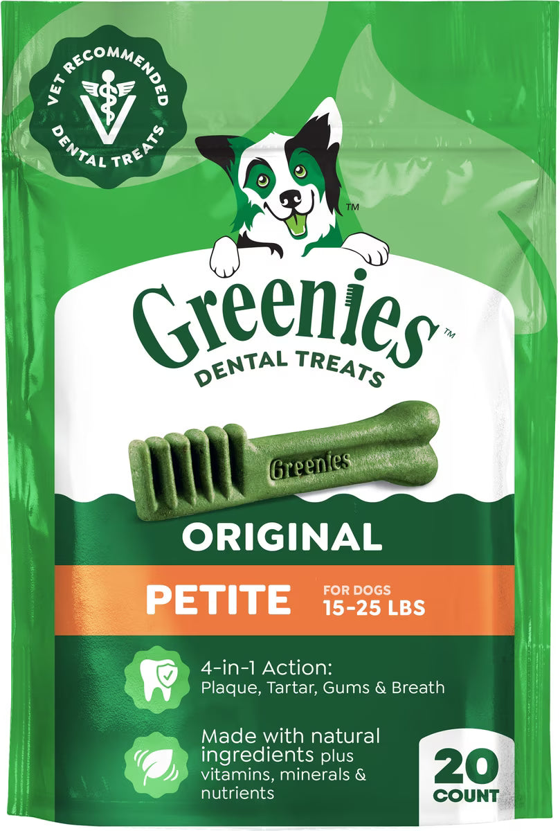 Greenies Petite Original Chicken Flavored Dental Dog Chews 20pk