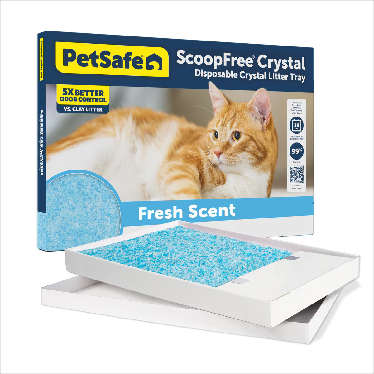 PetSafe Disposable Crystal Cat Litter Tray Scoop Free 1 pack
