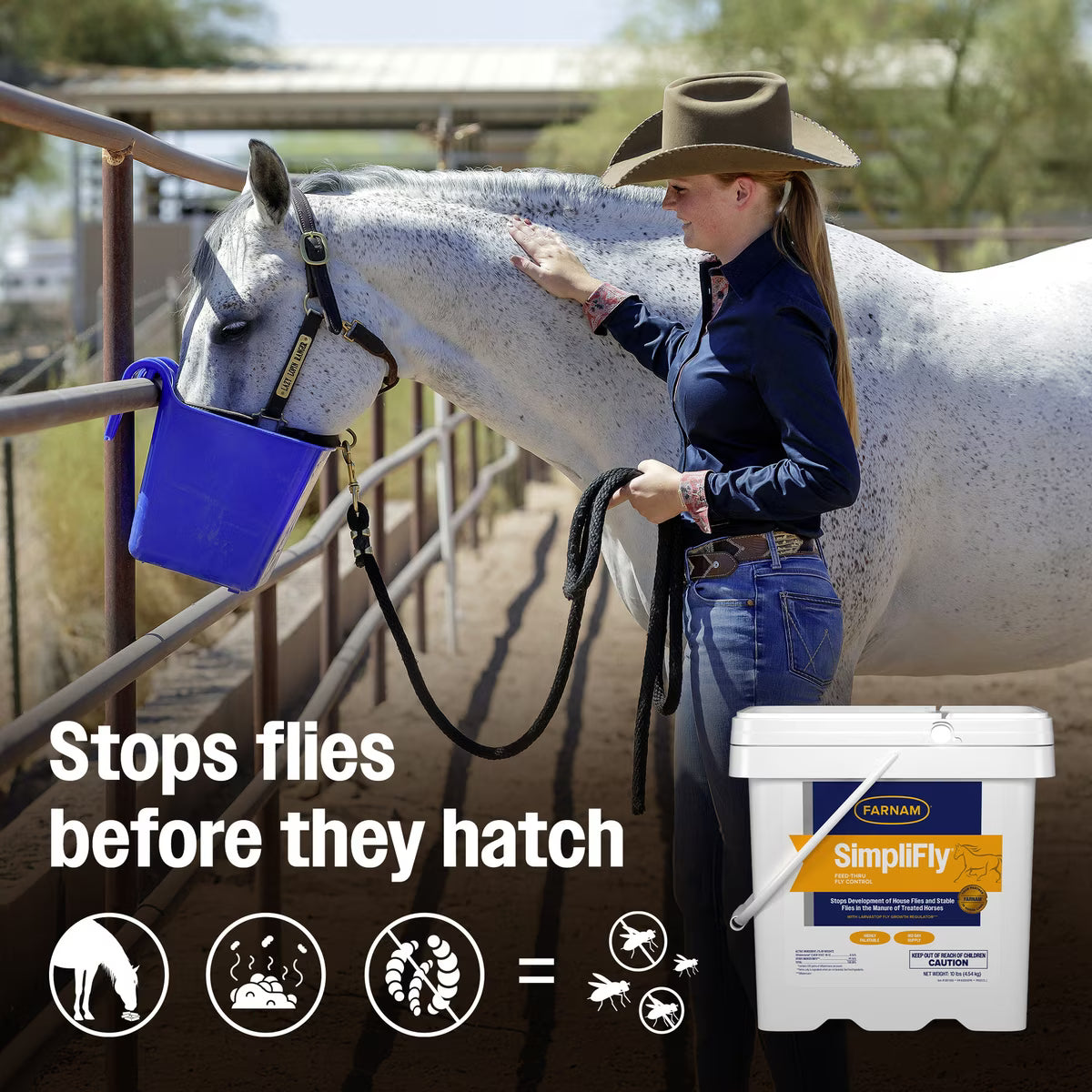 Farnam SimpliFly Feed-Thru Fly Control Horse Supplement Pellets 10lb