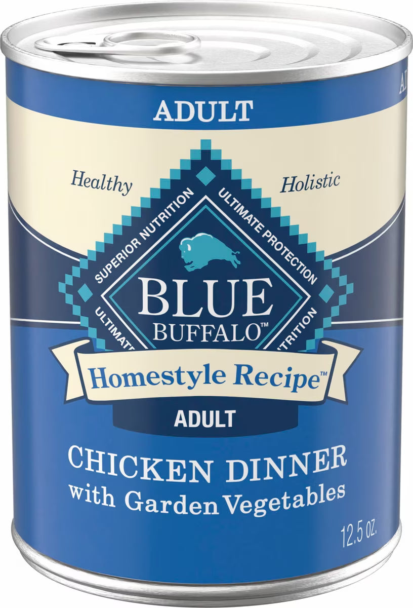 Blue Buffalo Homestyle Recipe Chicken Dinner with Garden Vegetables & Brown Rice Canned Dog Food 12.5oz