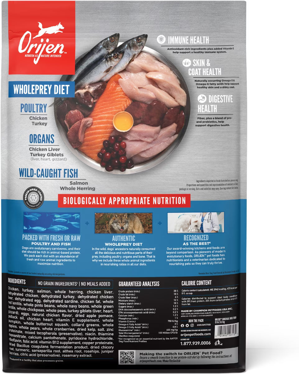 Orijen Original Grain-Free Dry Dog Food 13lb