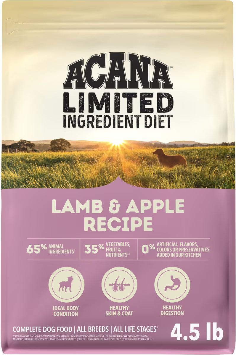 ACANA Singles Limited Ingredient Lamb & Apple Grain-Free High-Protein Dry Dog Food 4LB