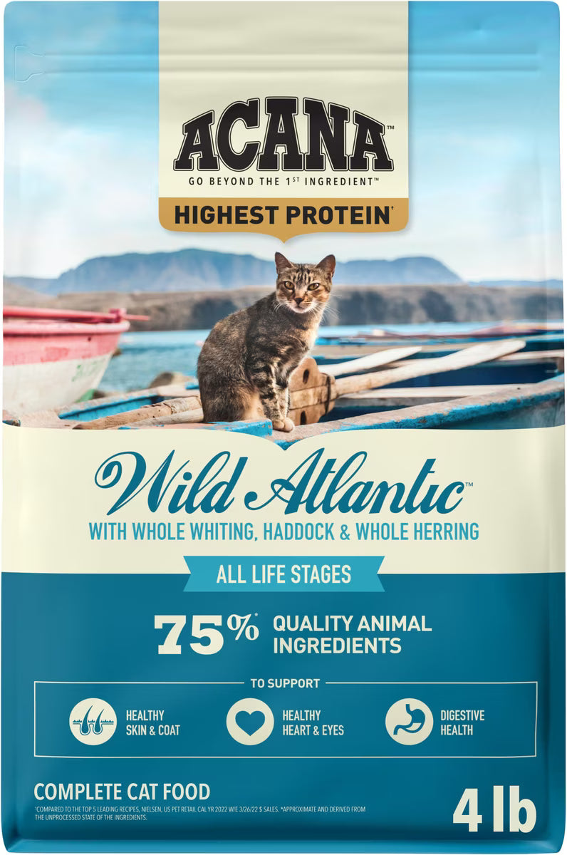 ACANA Wild Atlantic Saltwater Fish Grain-Free Dry Cat Food 4lb
