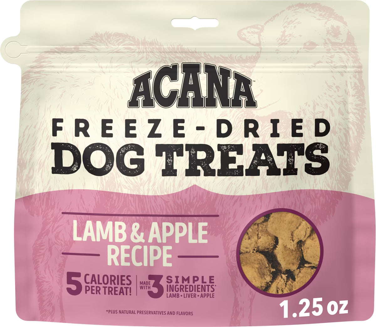 ACANA Singles Lamb & Apple Grain-Free Freeze-Dried Dog Treats 1.25oz