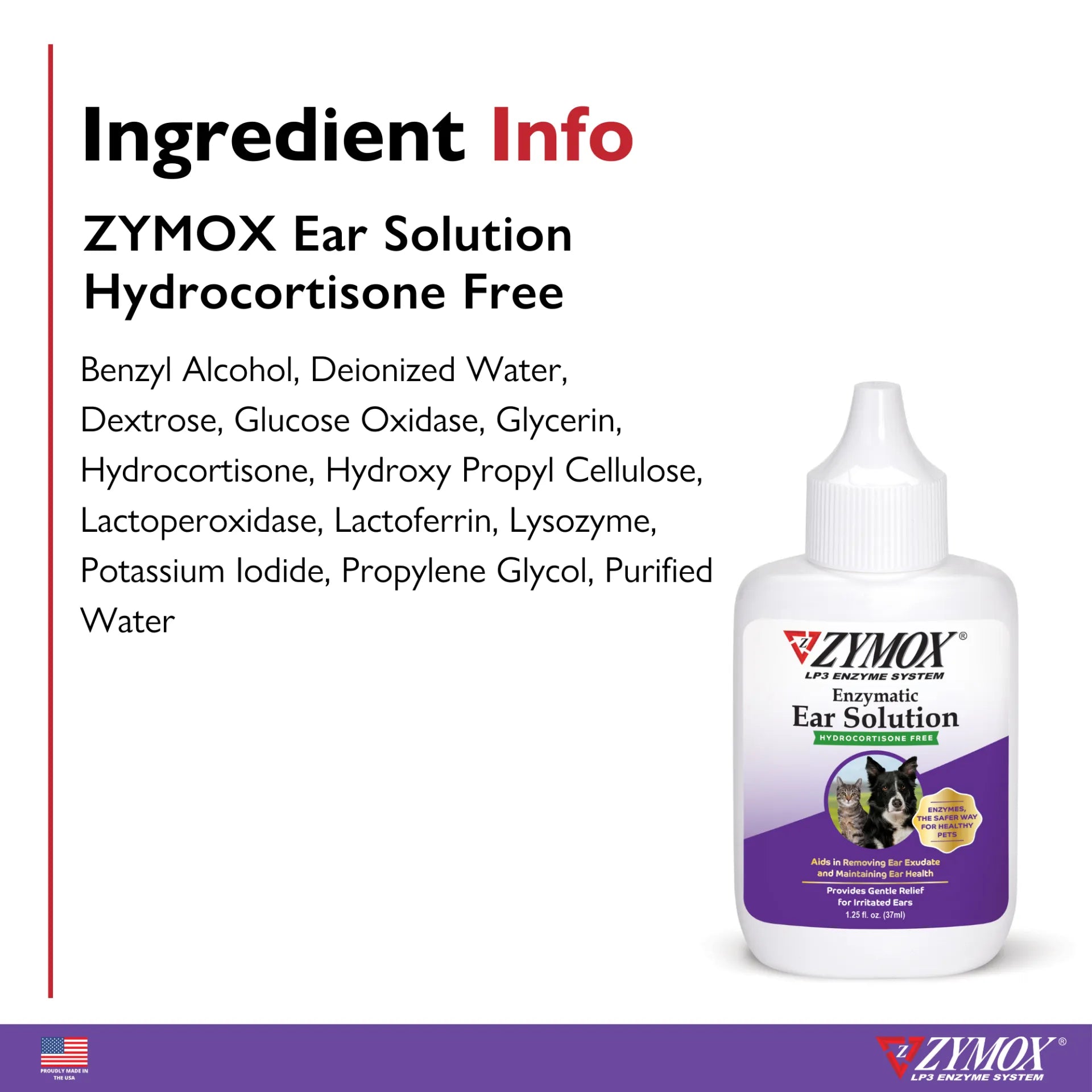 ZYMOX® Enzymatic Ear Solution Hydrocortisone Free 1.25OZ
