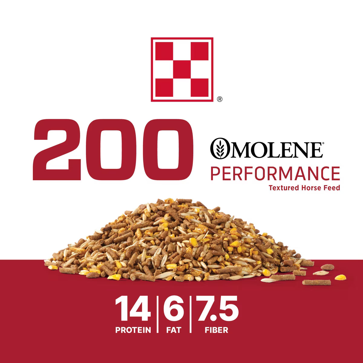 Purina Omolene 200 Performance Horse Feed 50lb