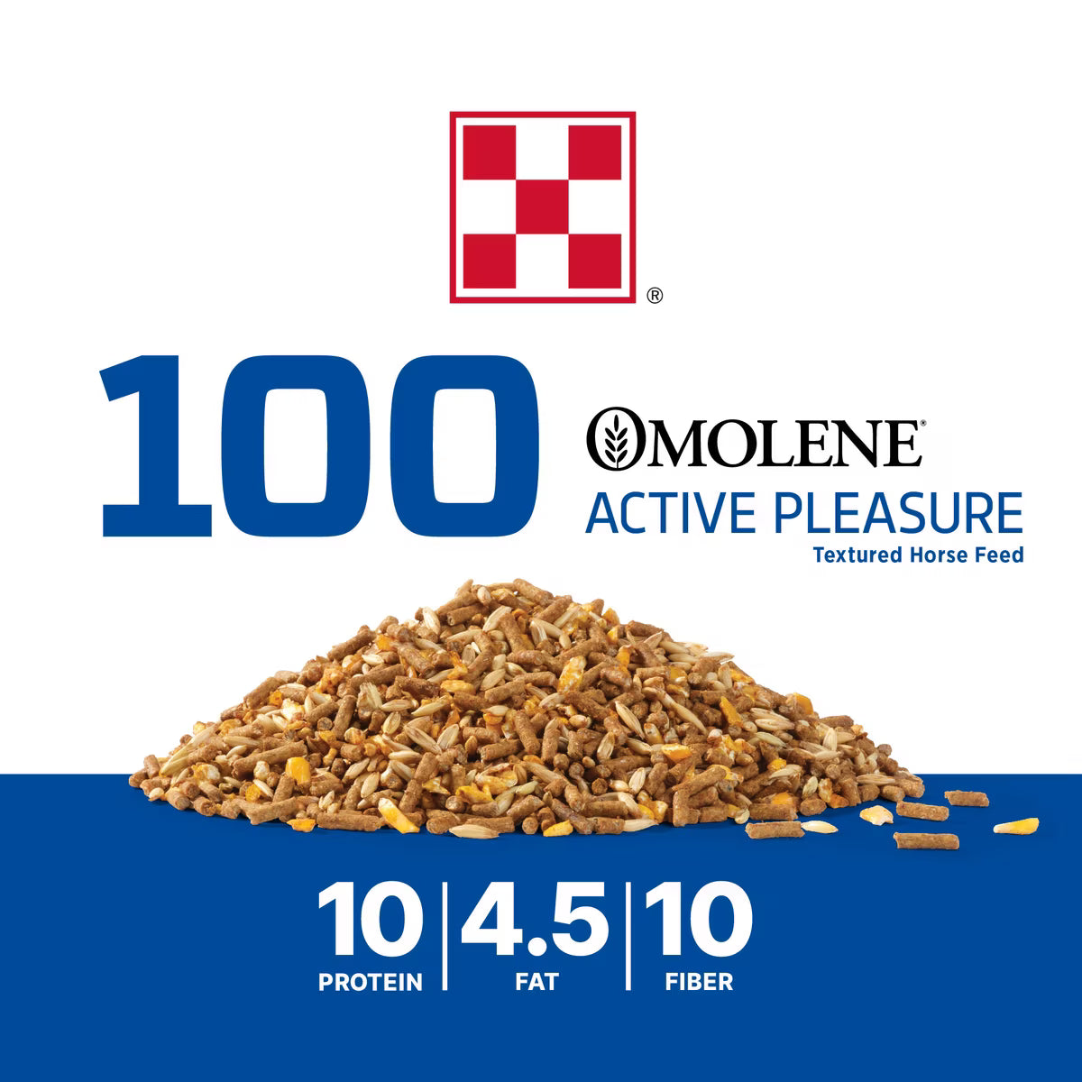 Purina Omolene 100 Active Pleasure Horse Feed 50lb