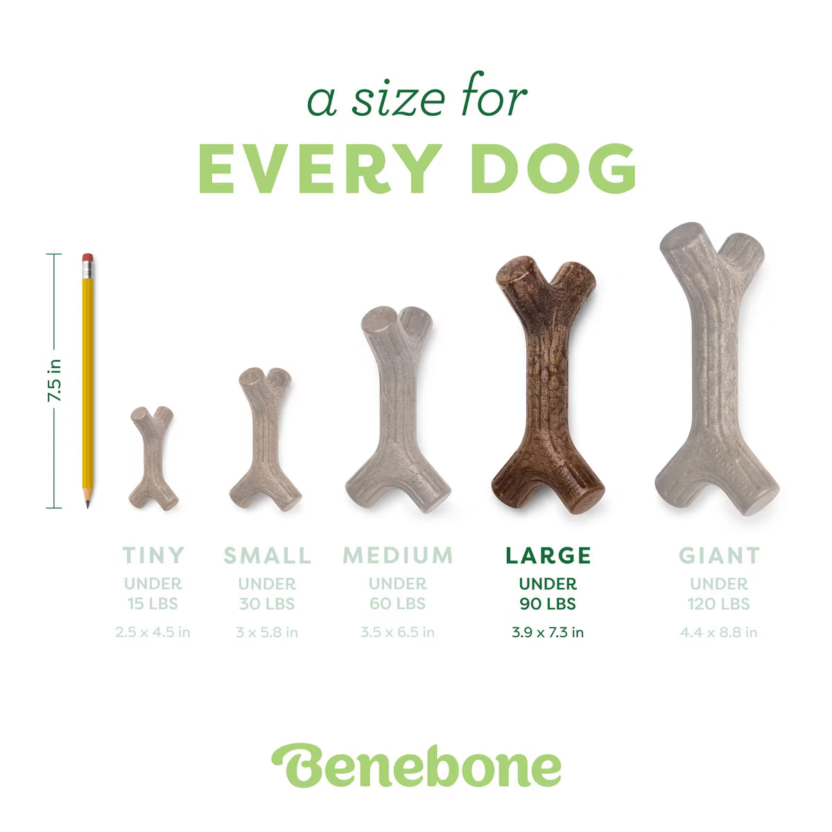 Benebone Maplestick Durable Dog Chew Toy Large