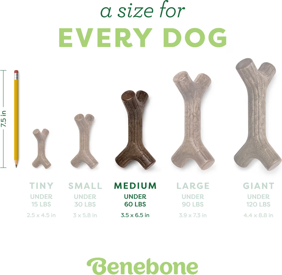 Benebone Bacon Stick Durable Dog Chew Medium