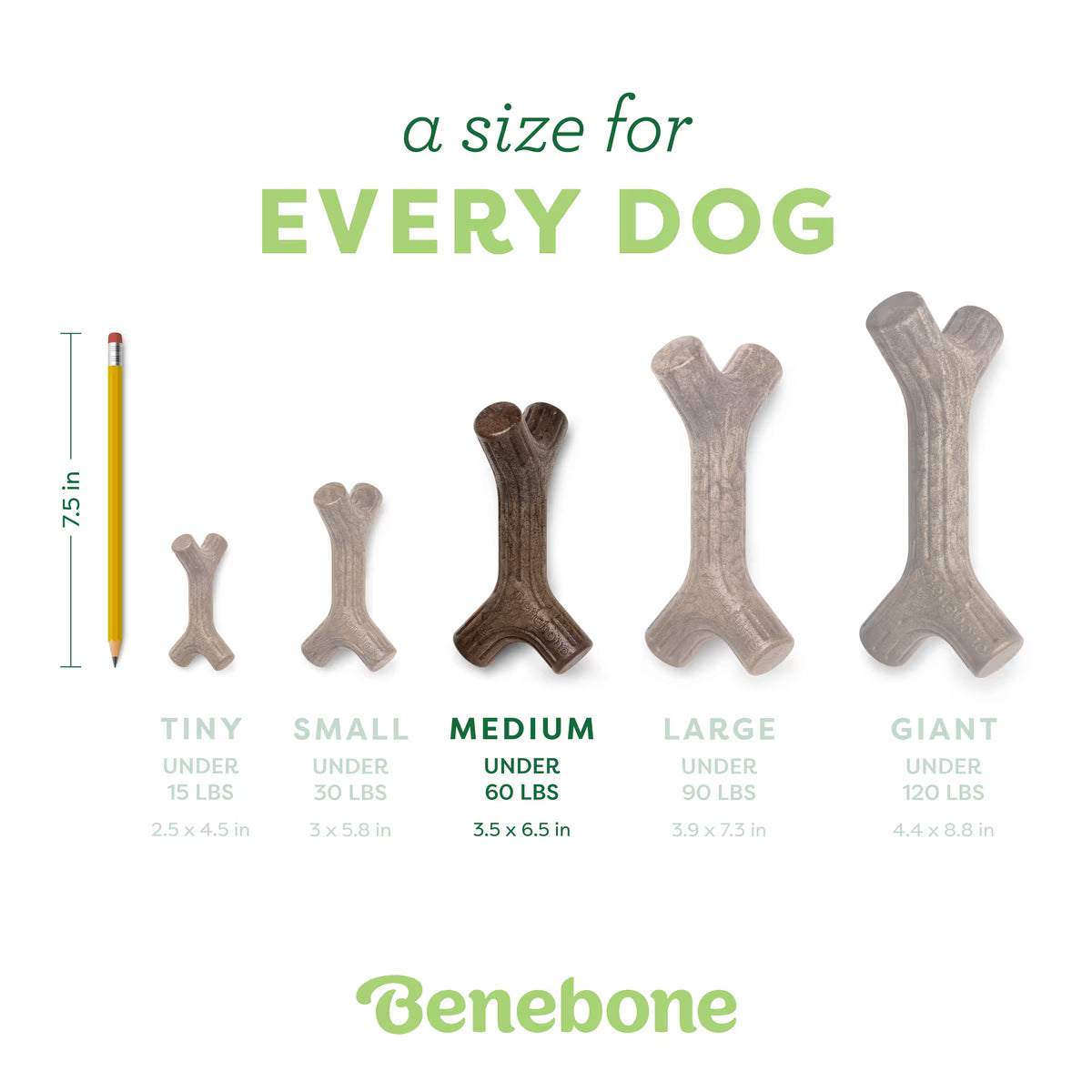 Benebone Maplestick Durable Dog Chew Toy Medium