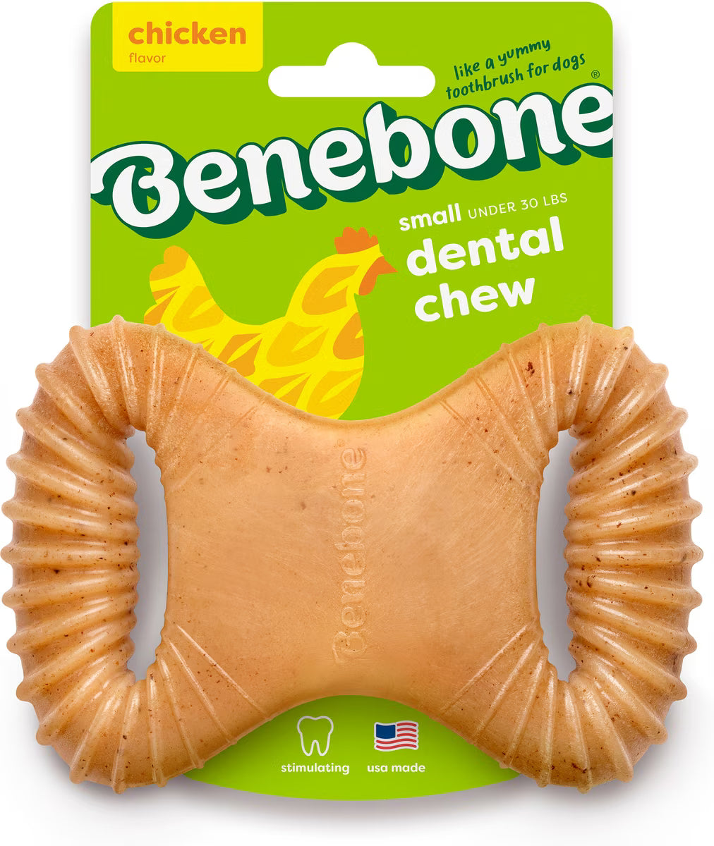 Benebone Dental Chicken Flavored Dog Chew Toy Small