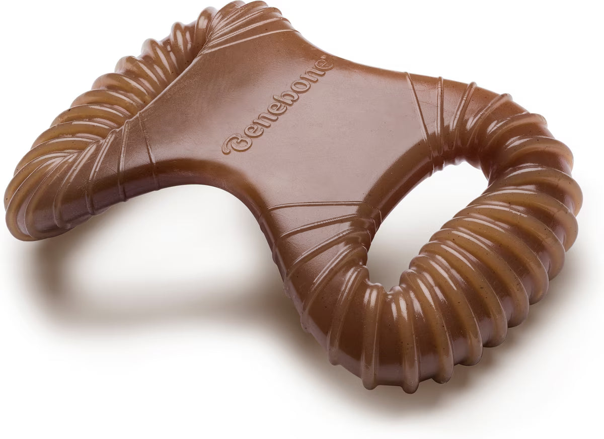 Benebone Dental Peanut Butter Durable Dog Chew Toy Small